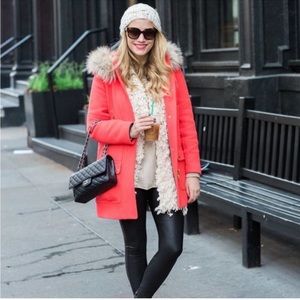 SOLD. SOLD. SOLD red chateau j crew wool parka